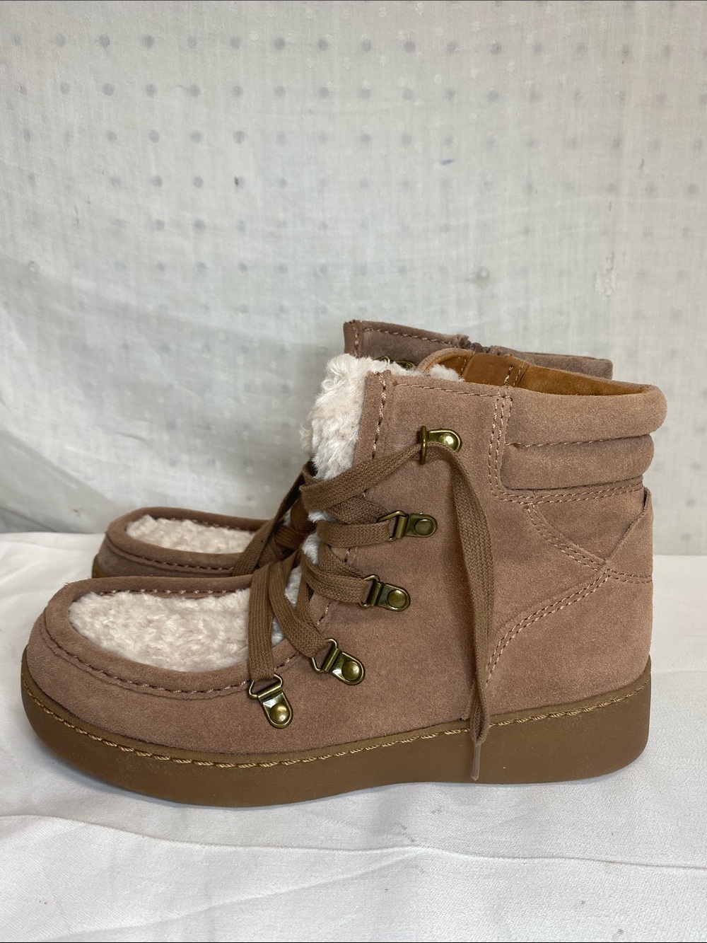 Zodiac Pierson Brown Suede Leather Sherpa Winter Boots 7.5M